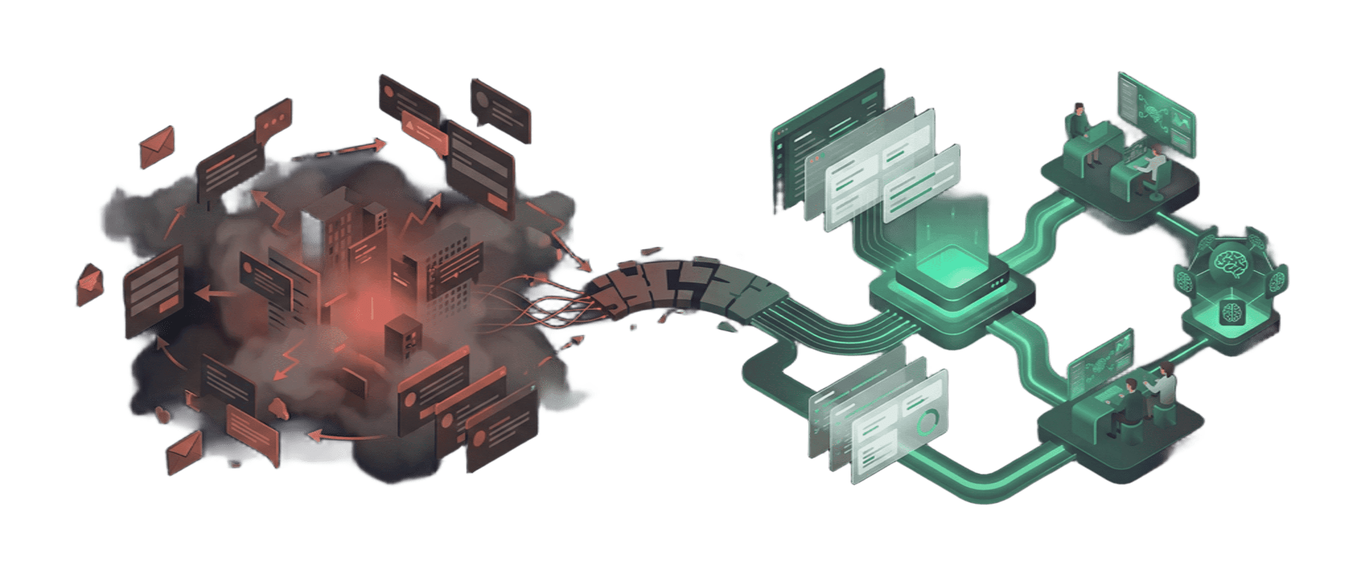 Chaos to Order Illustration